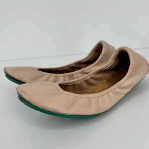 Tieks Comfort Leather Flats Shoes Ballerina Blush Nude Light Pink Size 6
